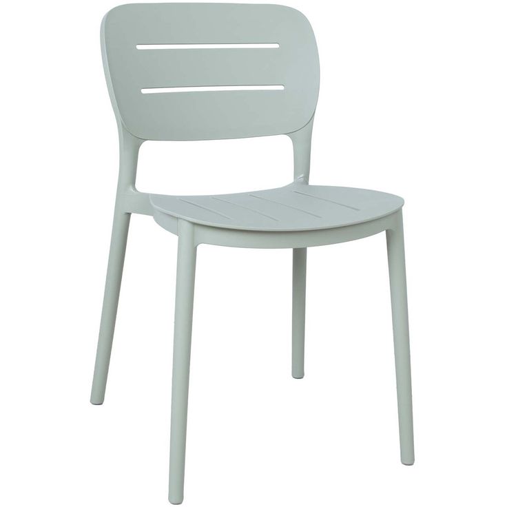 Chair MANGO 42,5x53,5xH79cm, greenish gray plastic