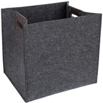 Huopalaatikko Home4You MAX FELT-1 40x32xK37 cm, tummanharmaa, kahvoilla