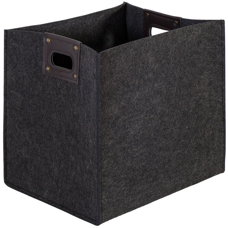 Basket MAX FELT-2, 36x28xH35cm, dark grey
