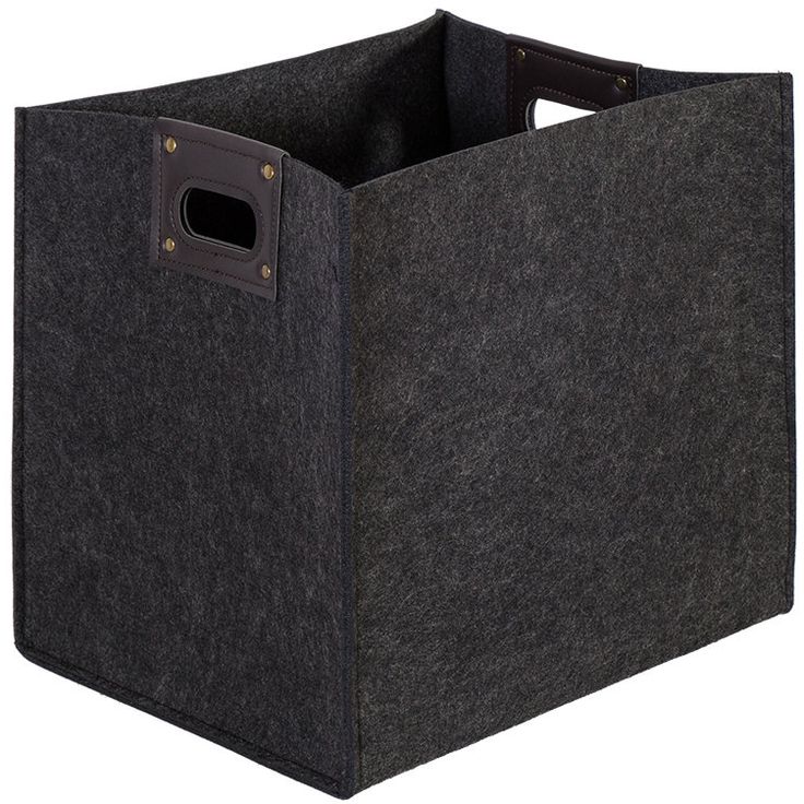 Basket MAX FELT-4, 28x22xH28cm, dark grey