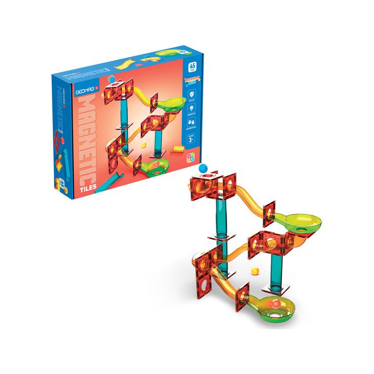 Magneettikuularata Geomag Magnetic Tiles Marble Run, 45 osaa