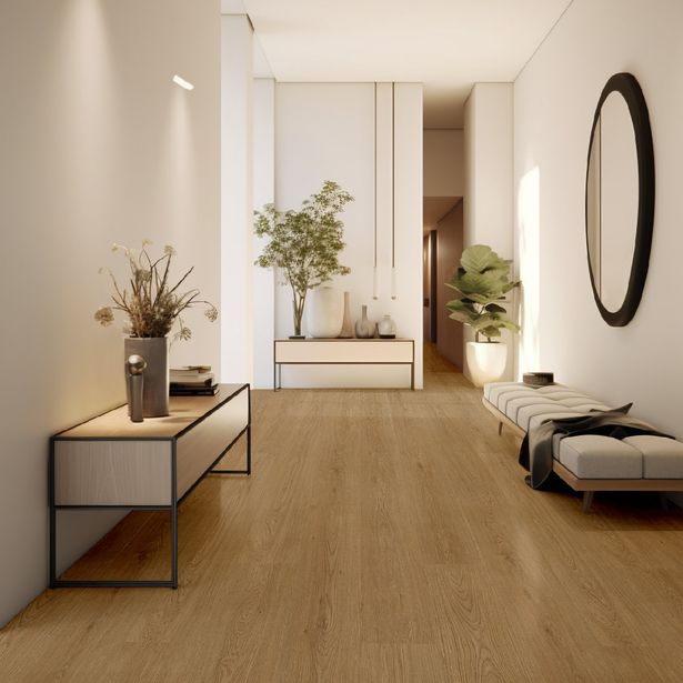 Vinyylikorkki Karitma Hydrowood 5009 Oak Arosa, vaaleanruskea