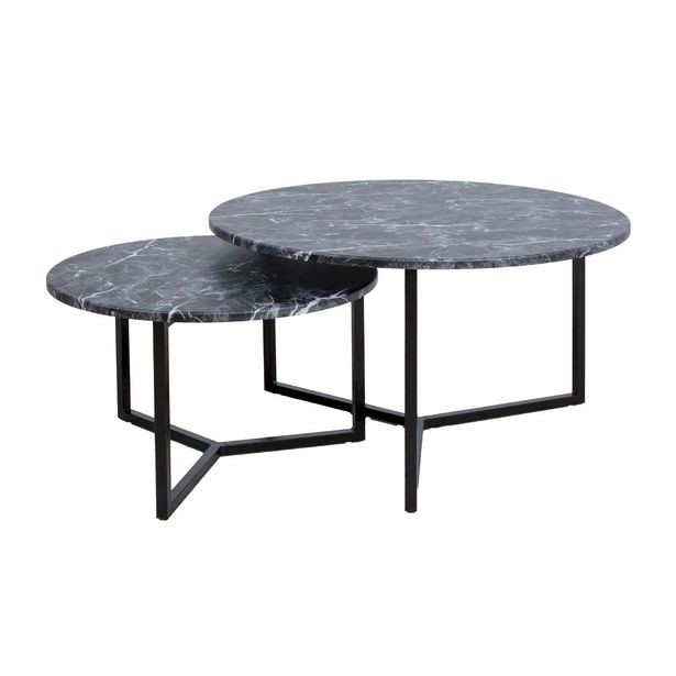 Sohvapöytäsetti Home4You Akira ø80/60cm, 2kpl