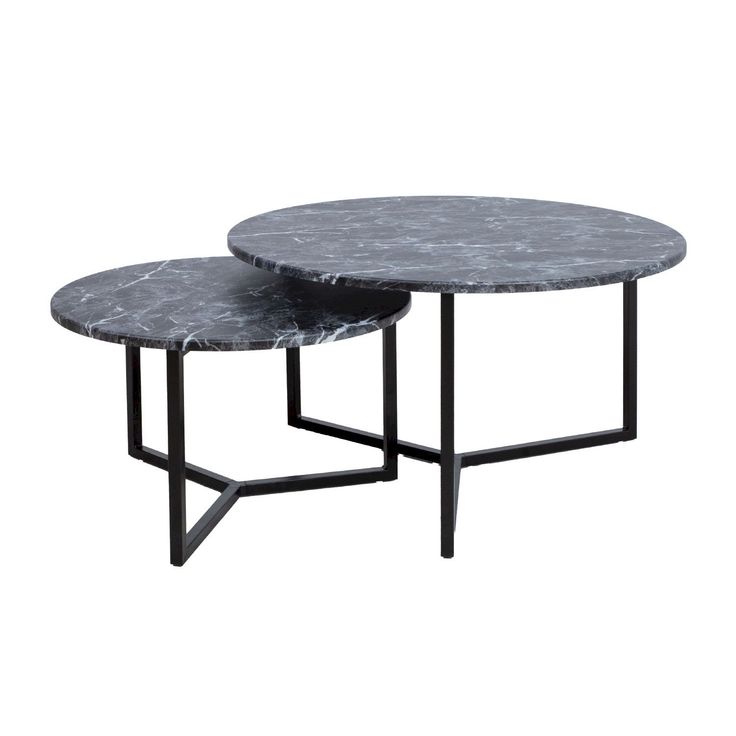 Sohvapöytäsetti Home4You Akira ø80/60cm, 2kpl