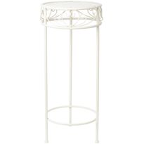 Kukkateline Home4You SANDY Ø30xK70 cm, antiikinvalkoinen