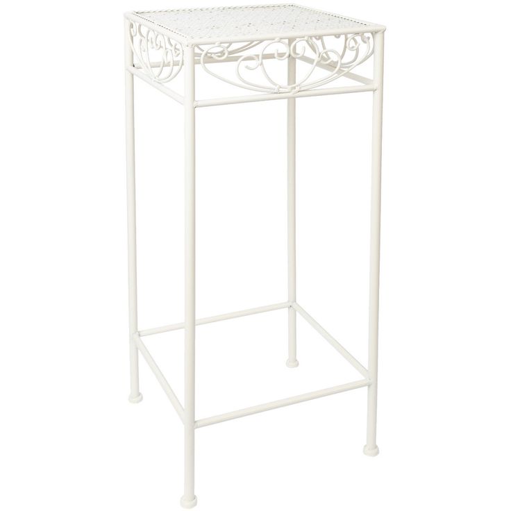 Flower stand SANDY 28x28xH70cm, antique white