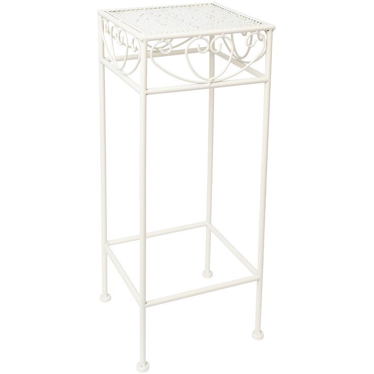 Flower stand SANDY 23x23xH60cm, antique white