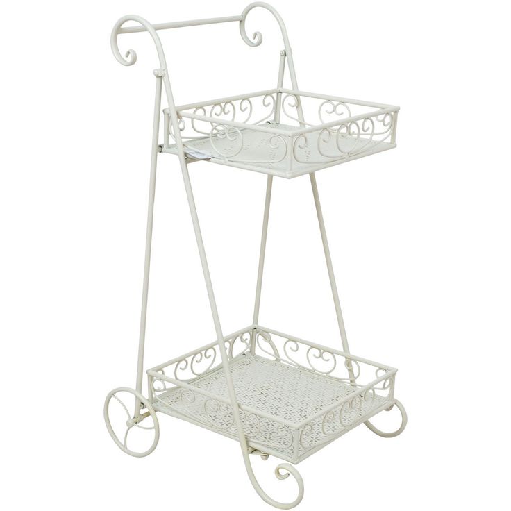 Flower stand SANDY 35x43xH75cm, antique white