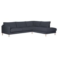 Avokulmasohva Home4You Lisanna, oikea, 260x205cm, 4-istuttava, sininen