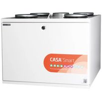 Ilmanvaihtokone lämmöntalteenotolla Swegon Casa W4 Smart xs Abp RH, alle 100m2, 10-100l/s, kosteutusautomatiikka, eri kätisyyksiä
