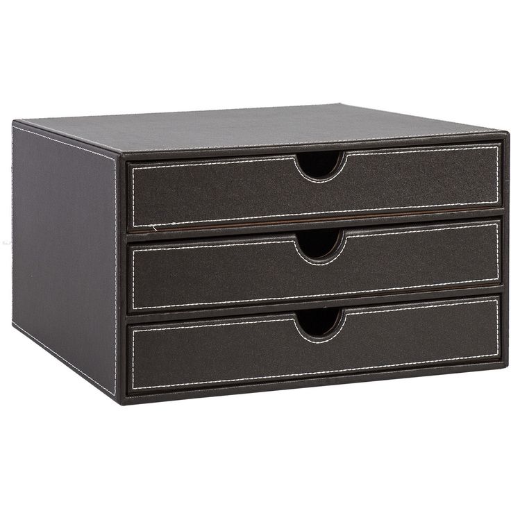 Document drawer WALTER 25x33xH18cm, dark brown