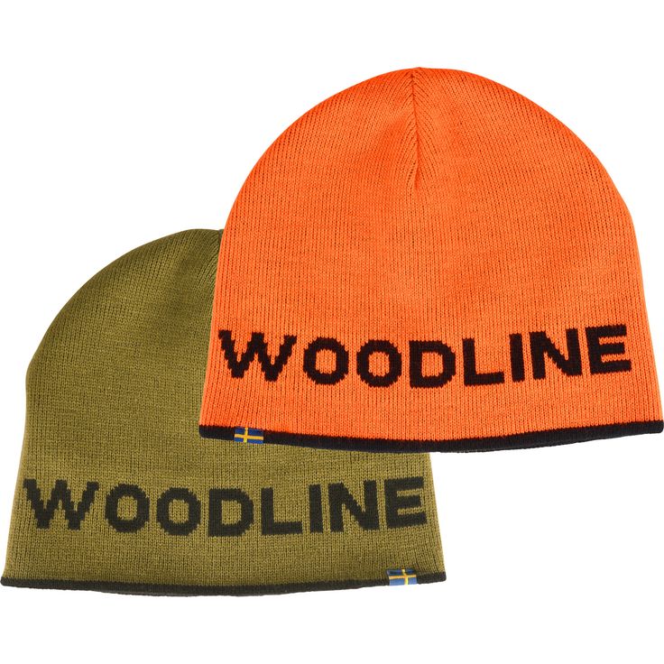 Käännettävä pipo Woodline, oranssi/vihreä, one size