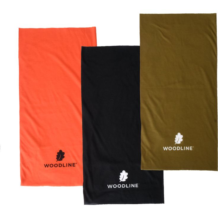 Tuubihuivit Woodline Multiscarfs Solid, 3 kpl, vihreä/musta/oranssi, one size