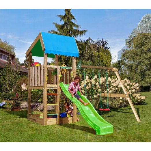 Leikkikeskus Jungle Gym Home ja Swing Module X'tra, sis. liukumäen