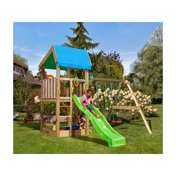 Leikkikeskus Jungle Gym Home ja Swing Module X'tra, sis. liukumäen