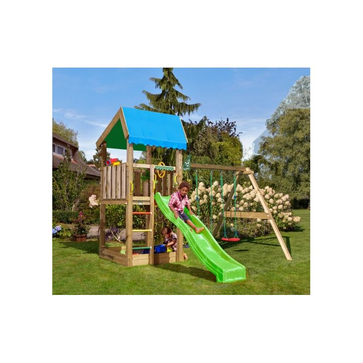 Leikkikeskus Jungle Gym Home ja Swing Module X'tra, sis. liukumäen