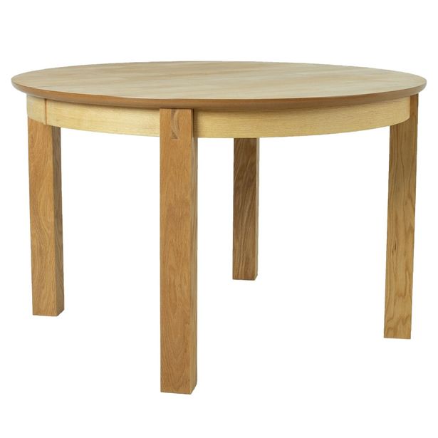 Jatkettava ruokapöytä Home4You Chicago ø120/160cm, tammi 