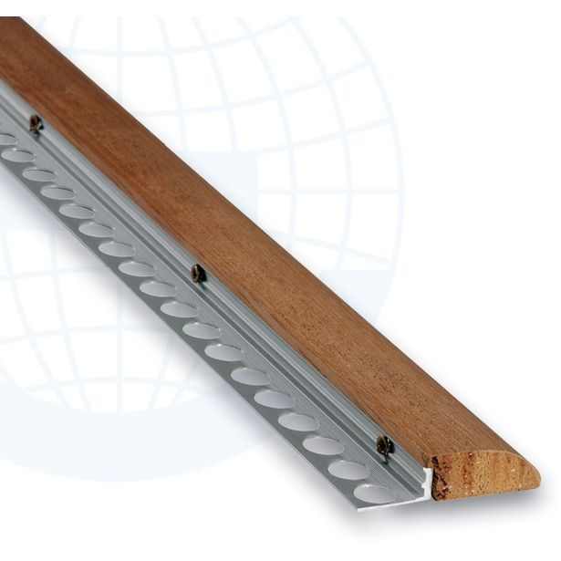 Porraslista Euroshrink iroko-puu/alumiini 199n, 32mm, iroko natural, eri pituuksia