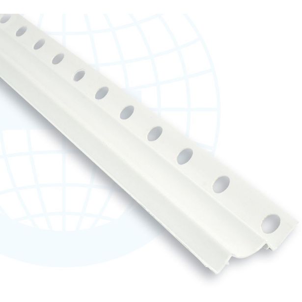 Sisäkulmalista Euroshrink pvc 210, 10mm x 2.55m, valkoinen