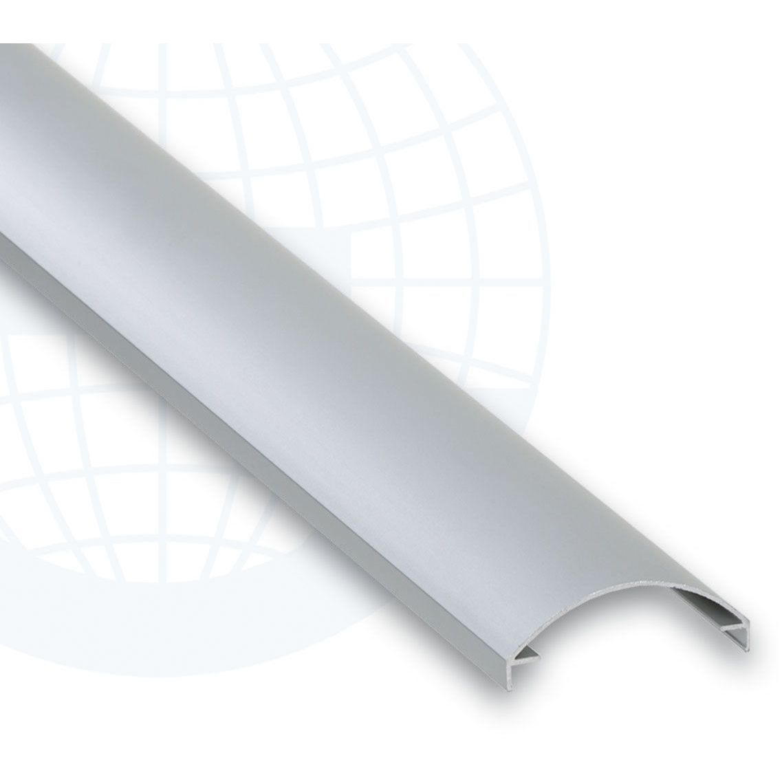 Lasitiilen kehyslista Euroshrink alumiini 277a, 85mm x 2.5m, kiiltävä hopea