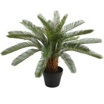 Tekokasvi Home4You CYCAS, K70 cm, musta ruukku, vihreä