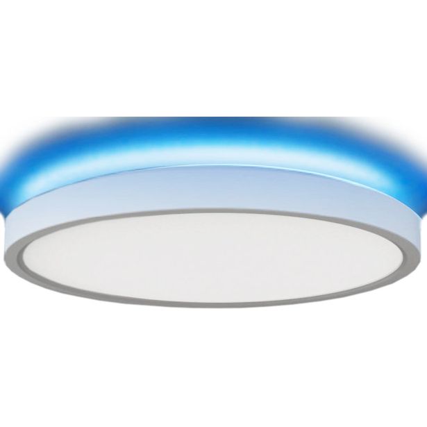 Kattovalaisin Led Energie, IP40, 28W, 2400lm, 4000K + sininen taustavalo, valkoinen, Ø400mm