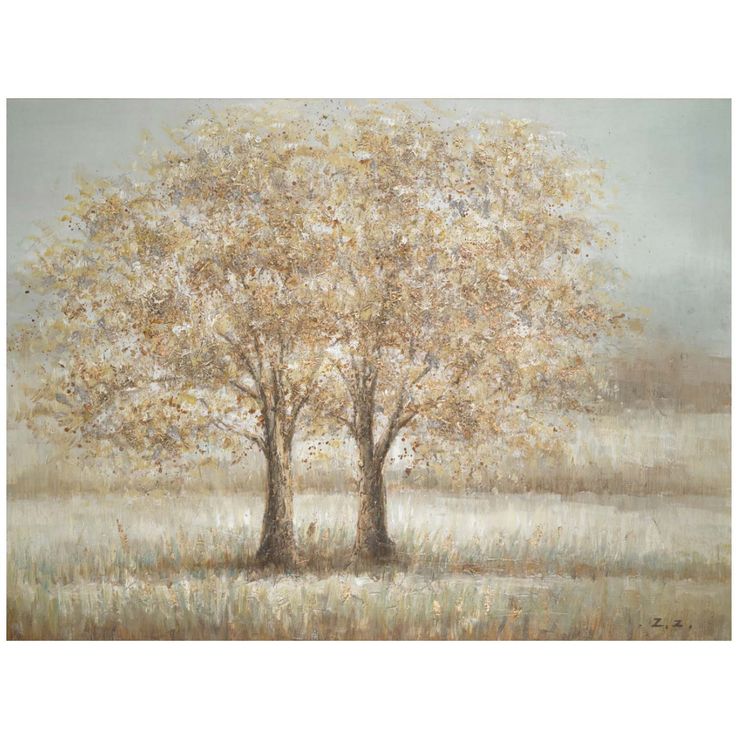 Oil painting 90x120cm, two trees