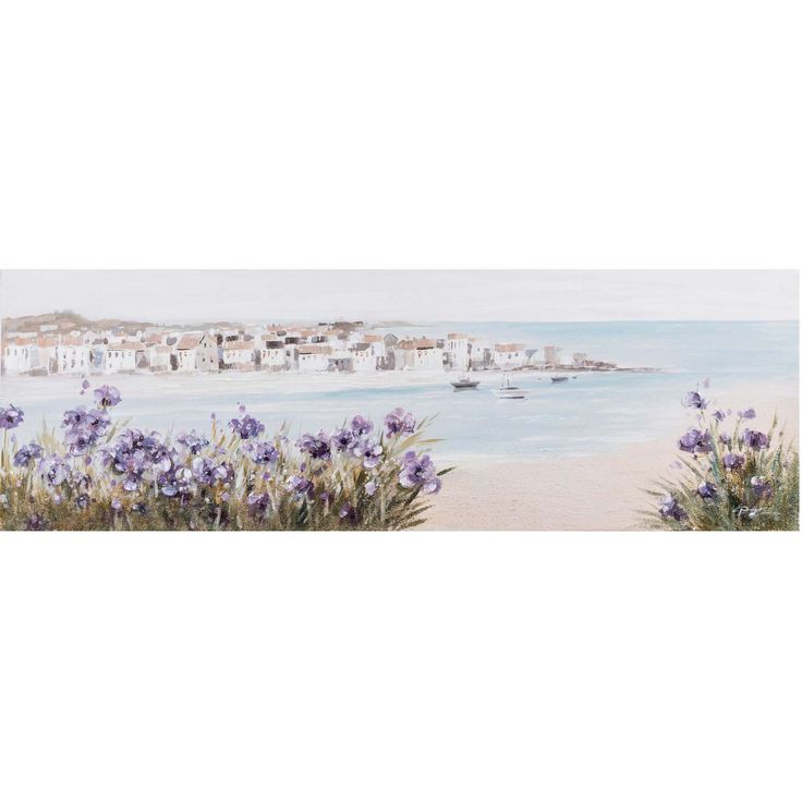 Oil painting 50x150cm, beach