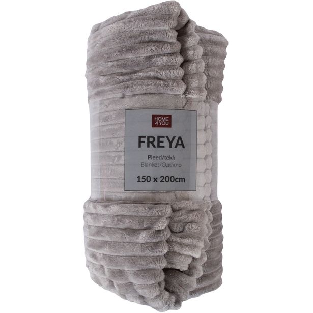 Plaid FREYA 150x200cm, light grey
