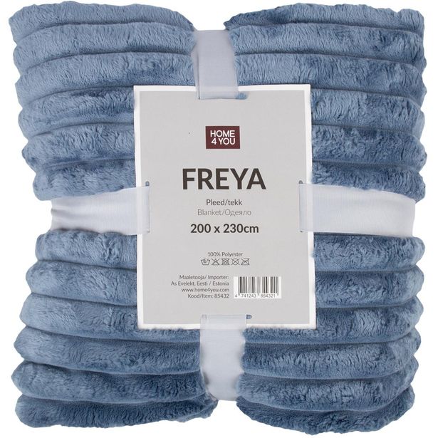 Plaid FREYA XL 200x230cm, light blue