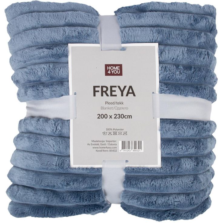 Plaid FREYA XL 200x230cm, light blue