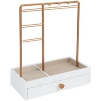 Koruteline Home4You LARA K26 cm, laatikolla, valkoinen