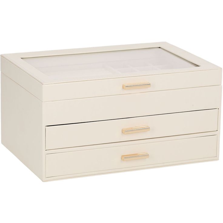 Jewelry box SEZANE 26,5x18xH13,5cm, white