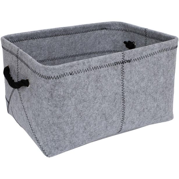 Basket MAX FELT-2, 40x29xH22cm, light grey