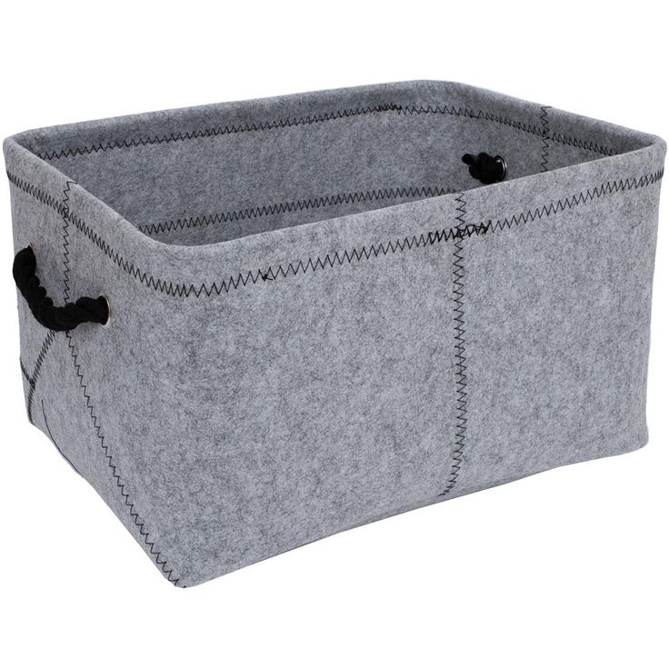 Basket MAX FELT-2, 40x29xH22cm, light grey