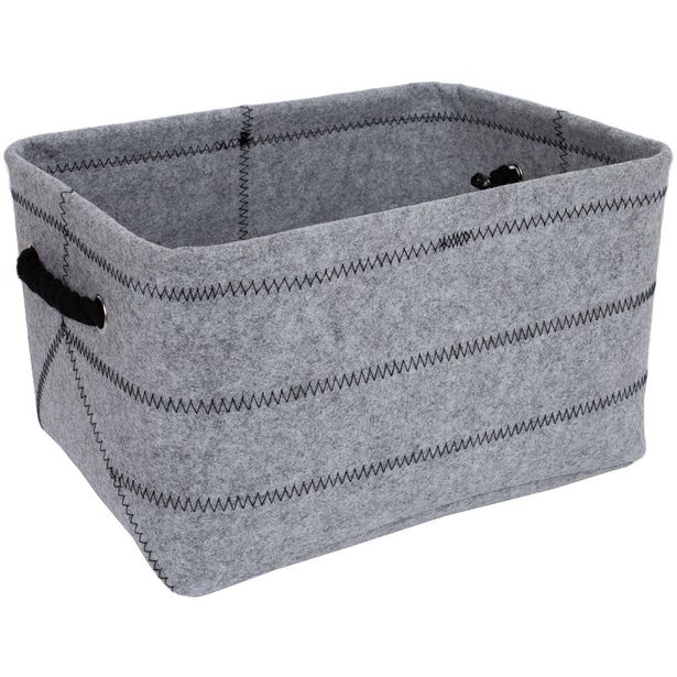 Basket MAX FELT-3, 36x26xH20cm, light grey