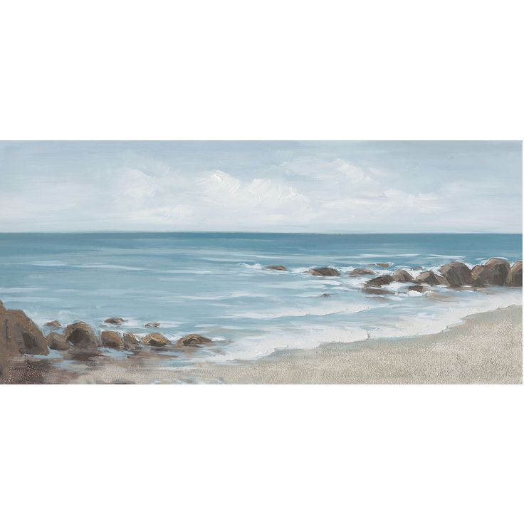 Oil painting 70x150cm, seashore