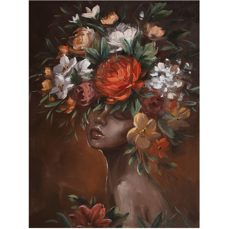 Oil painting 90x120cm, flowerhead