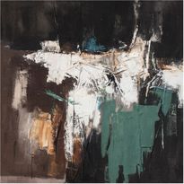Taulu Home4You 120x120 cm, abstrakti ilta, monivärinen