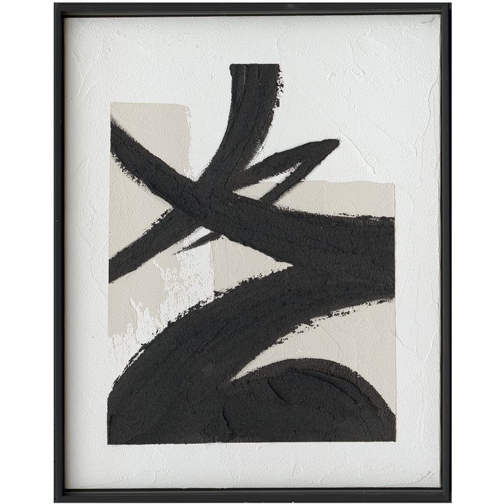 Painting with frame 40x50cm, black line