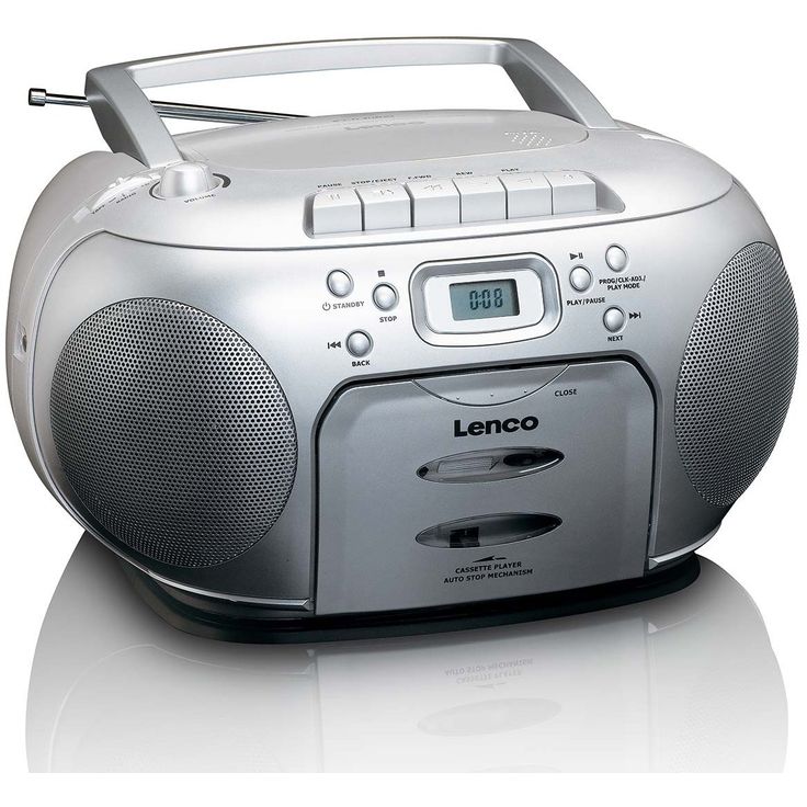 Kasettisoitin Lenco, kannettava, FM/CD