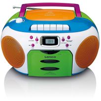CD-kasettisoitin Lenco, värikäs, radiolla