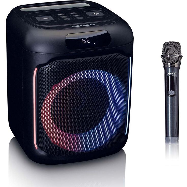 Bluetooth-kaiutin Lenco, IPx4, 100W, langattomalla mikrofonilla