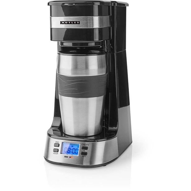 Kahvinkeitin Butler, yhden kupin, termosmukilla, ajastimella