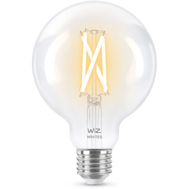 LED-älylamppu Wiz G95 Tunable White, Wi-Fi, 60W, E27, kirkas lasi