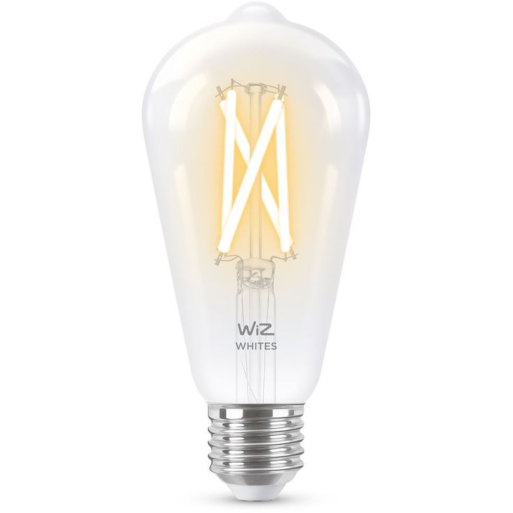 LED-älylamppu Wiz ST64 Tunable White, Wi-Fi, 60W, E27, kirkas lasi