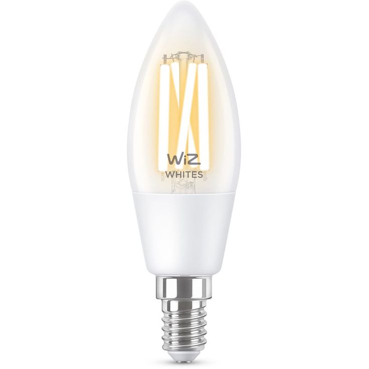 LED-älylamppu Wiz C35 Tunable White, Wi-Fi, 40W, E14, kirkas lasi