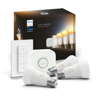 Aloituspakkaus Philips Hue WA, 3 x älylamppu (8W, A60, E27), himmennin ja Hue-silta