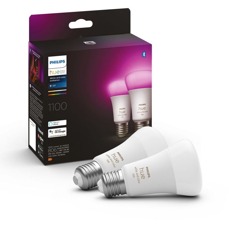 LED-älylamppu Philips Hue WCA, 9W, A60, E27, 2kpl