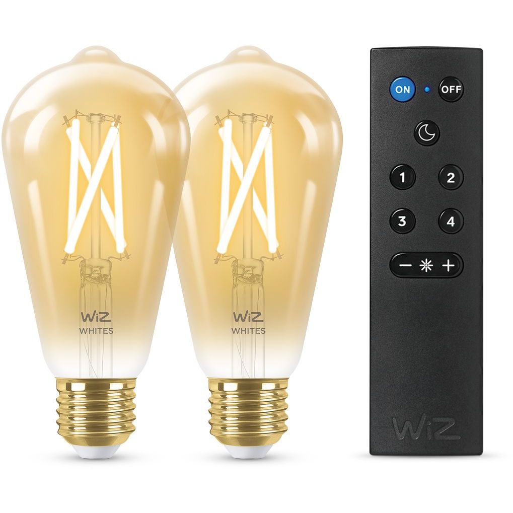 LED-älylamppu Wiz ST64 Tunable White, Wi-Fi, 50W, meripihka, 2kpl + kaukosäädin